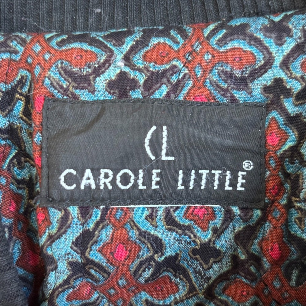 Vintage Carole Little Boho‎ Bomber Jacket Size M Floral Cottage Artsy Hippie USA - Picture 10 of 10